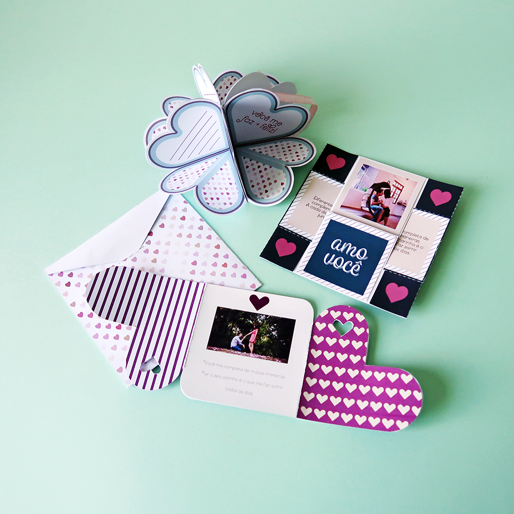 DIY 3 cartões fáceis para o Dia dos Namorados Namorada
